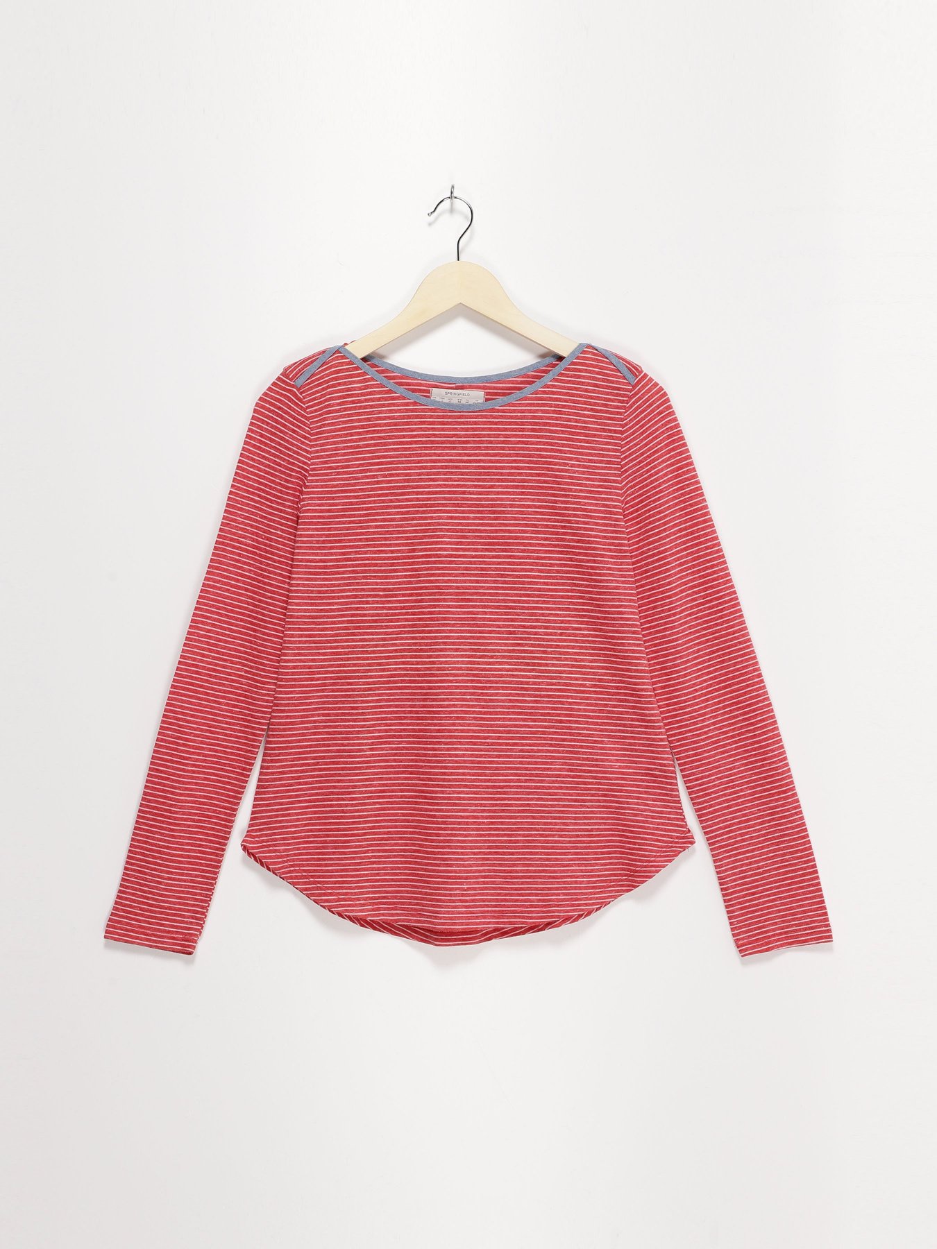 Лонгслів SPRINGFIELD модель 6761550_червоний комб. Фото