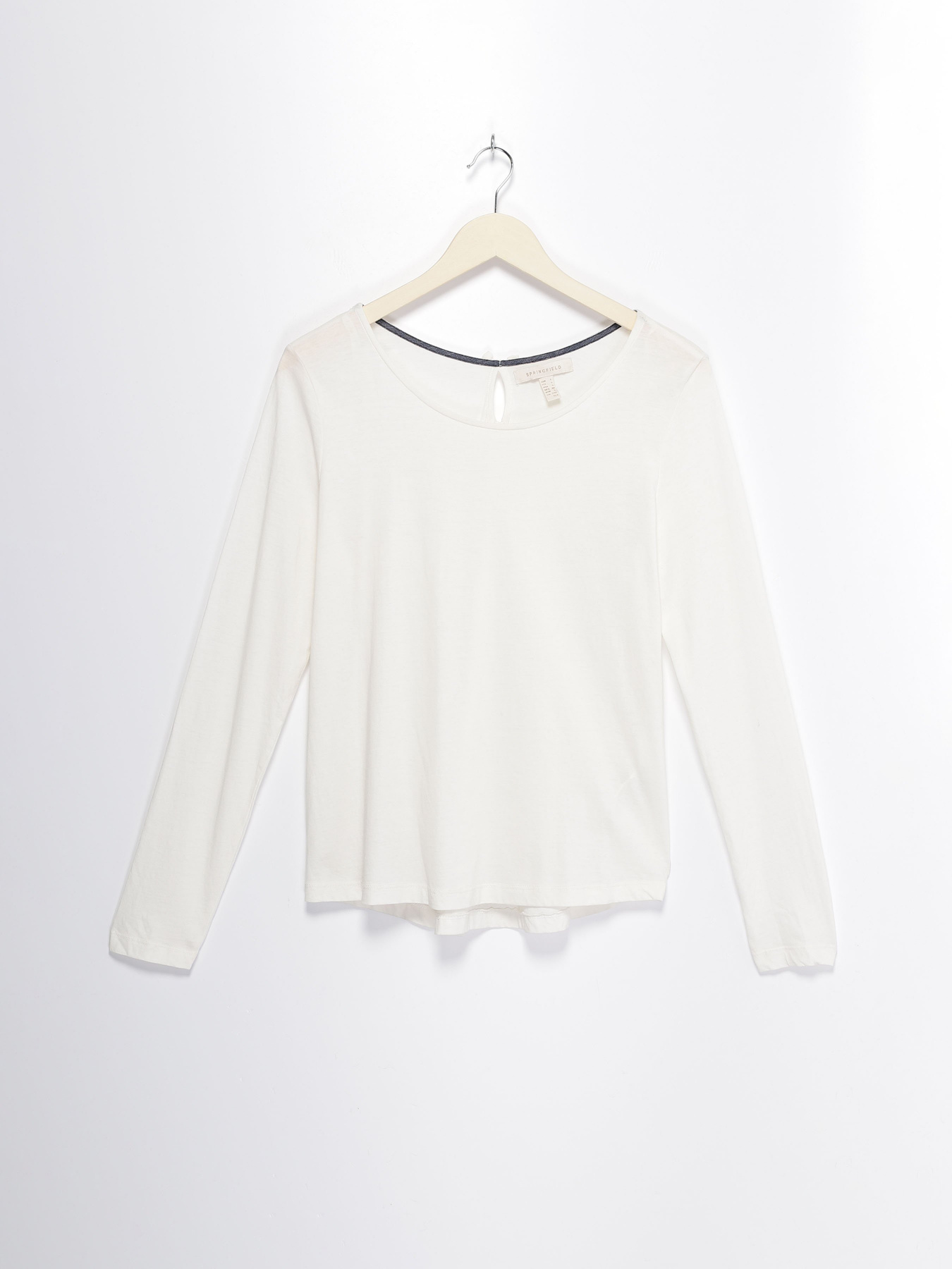 Лонгслів SPRINGFIELD модель 6761941_білий Фото