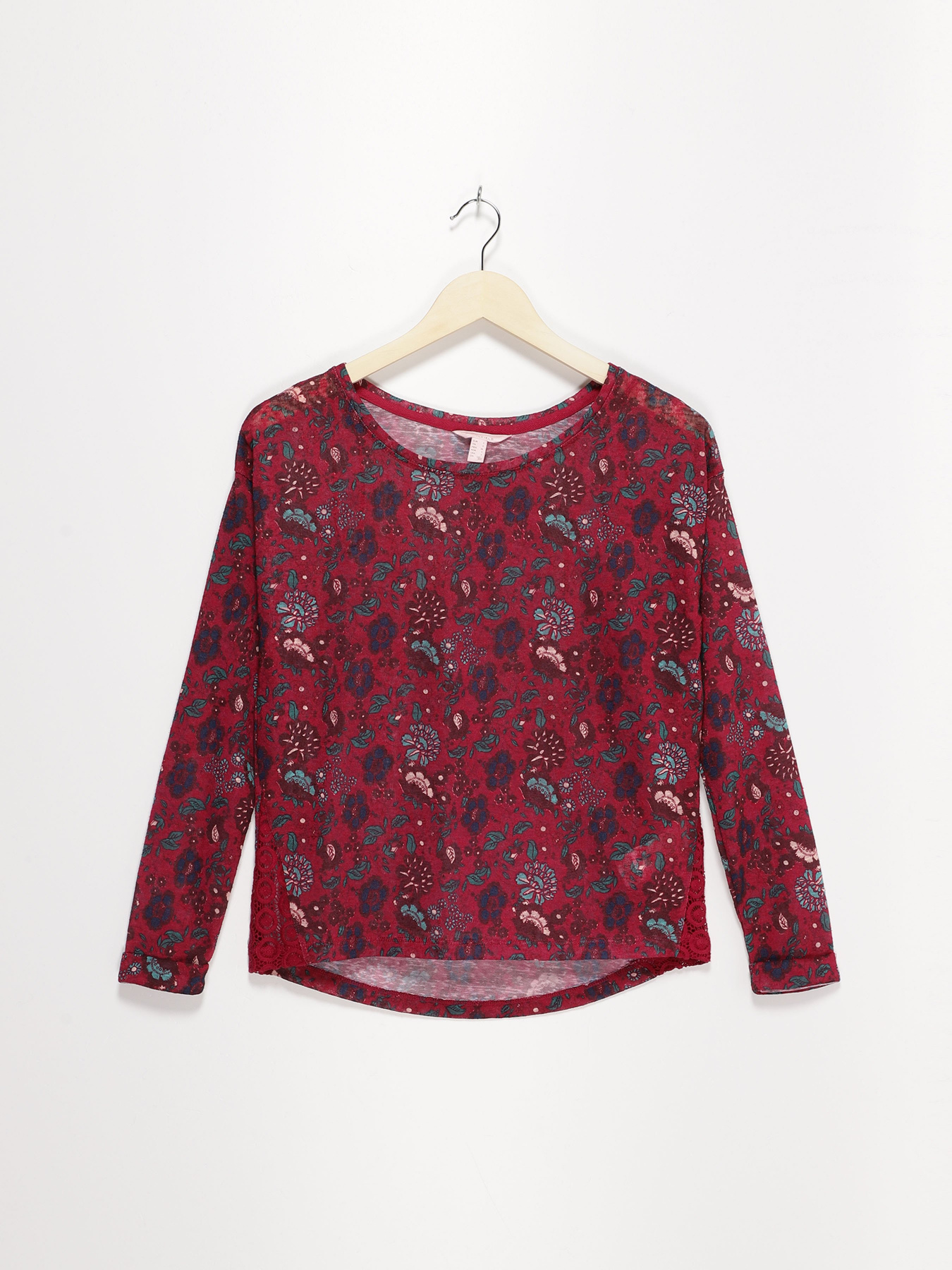 Лонгслів SPRINGFIELD модель 6762247_т.червоний комб. Фото