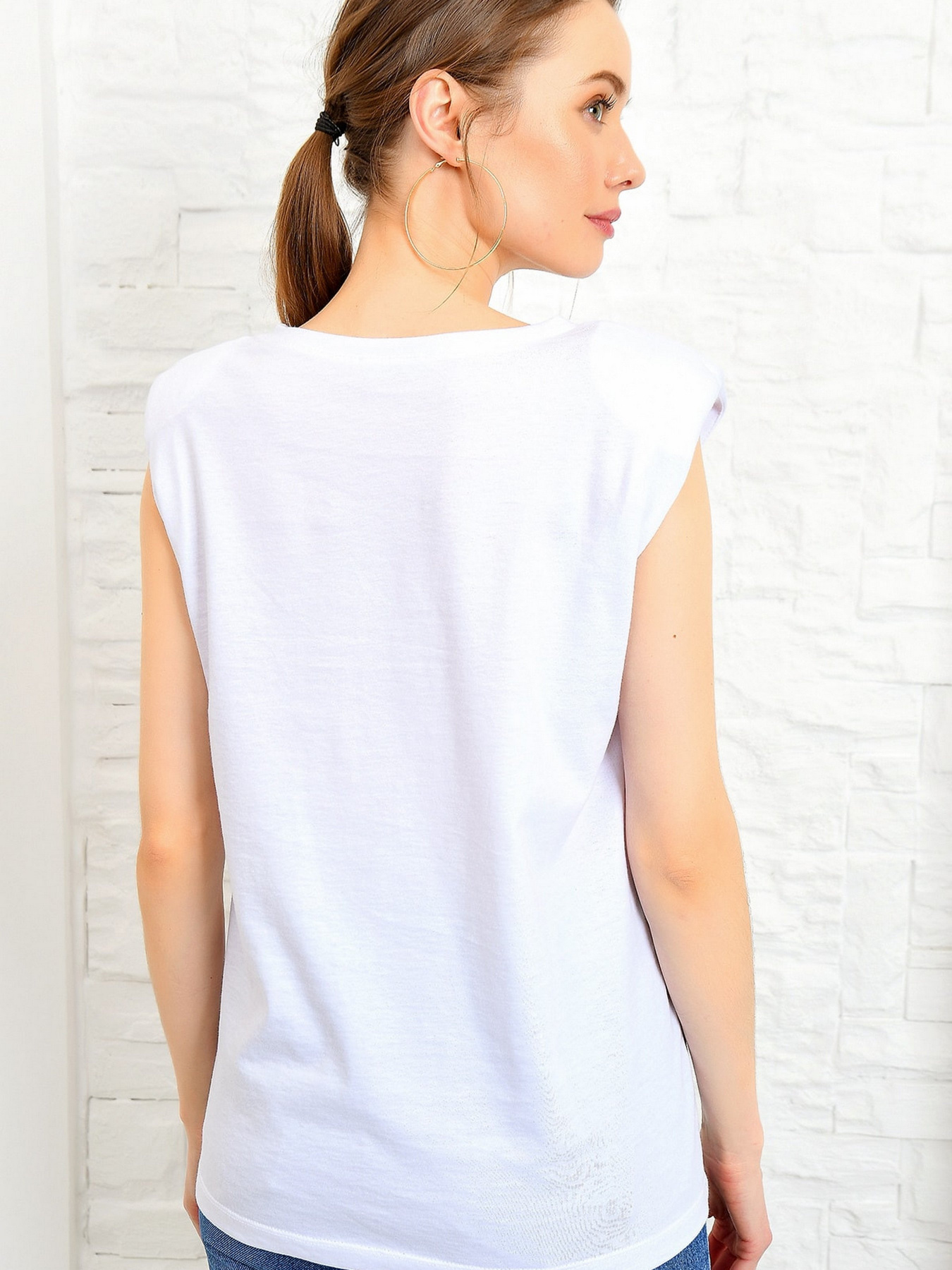 Футболка Trend Alacati Stili модель ALC-020-024/Beyaz Фото