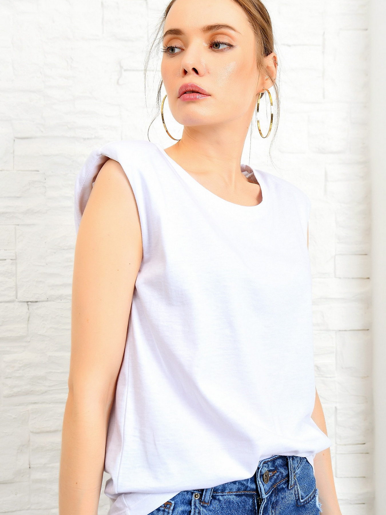 Футболка Trend Alacati Stili модель ALC-020-024/Beyaz Фото