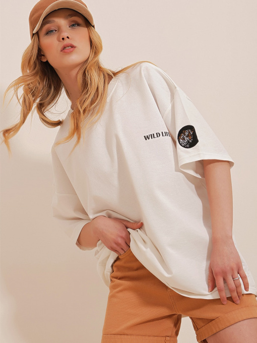 Футболка Trend Alacati Stili Модель ALC-X10060BEYAZ Фото