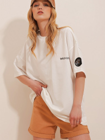 Футболка Trend Alacati Stili модель ALC-X10060BEYAZ Фото