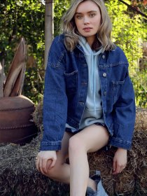 Джинсова куртка Trend Alacati Stili Модель ALC-X7192MAVİ Фото