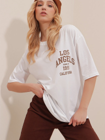 Футболка Trend Alacati Stili модель ALC-X9560BEYAZ Фото