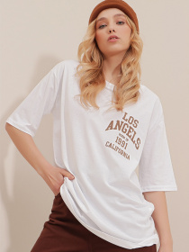 Футболка Trend Alacati Stili модель ALC-X9560BEYAZ Фото