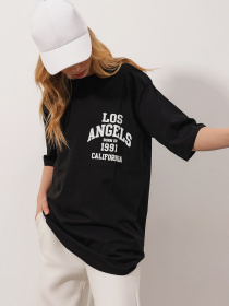 Футболка Trend Alacati Stili модель ALC-X9560SİYAH Фото