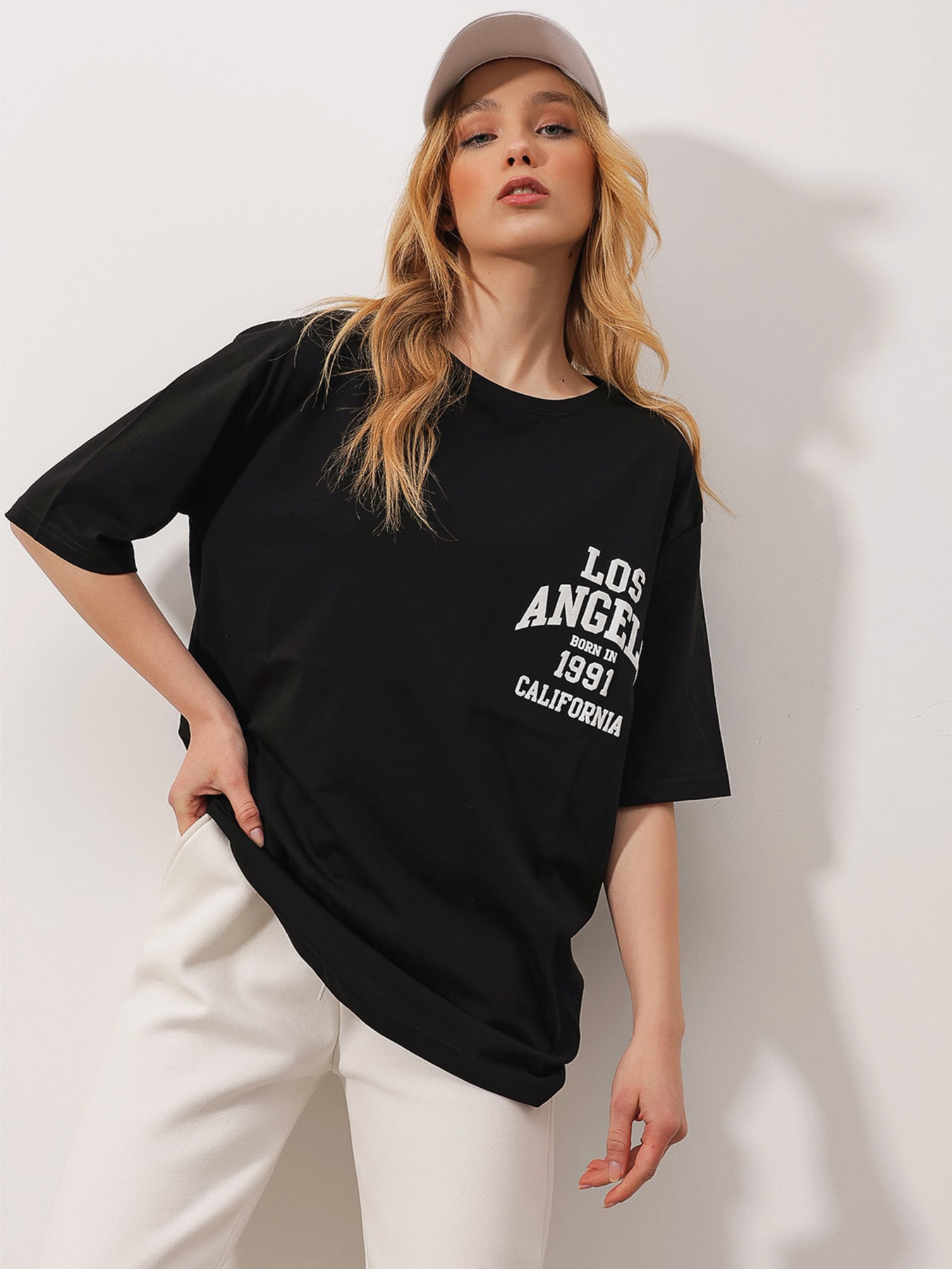 Футболка Trend Alacati Stili модель ALC-X9560SİYAH Фото