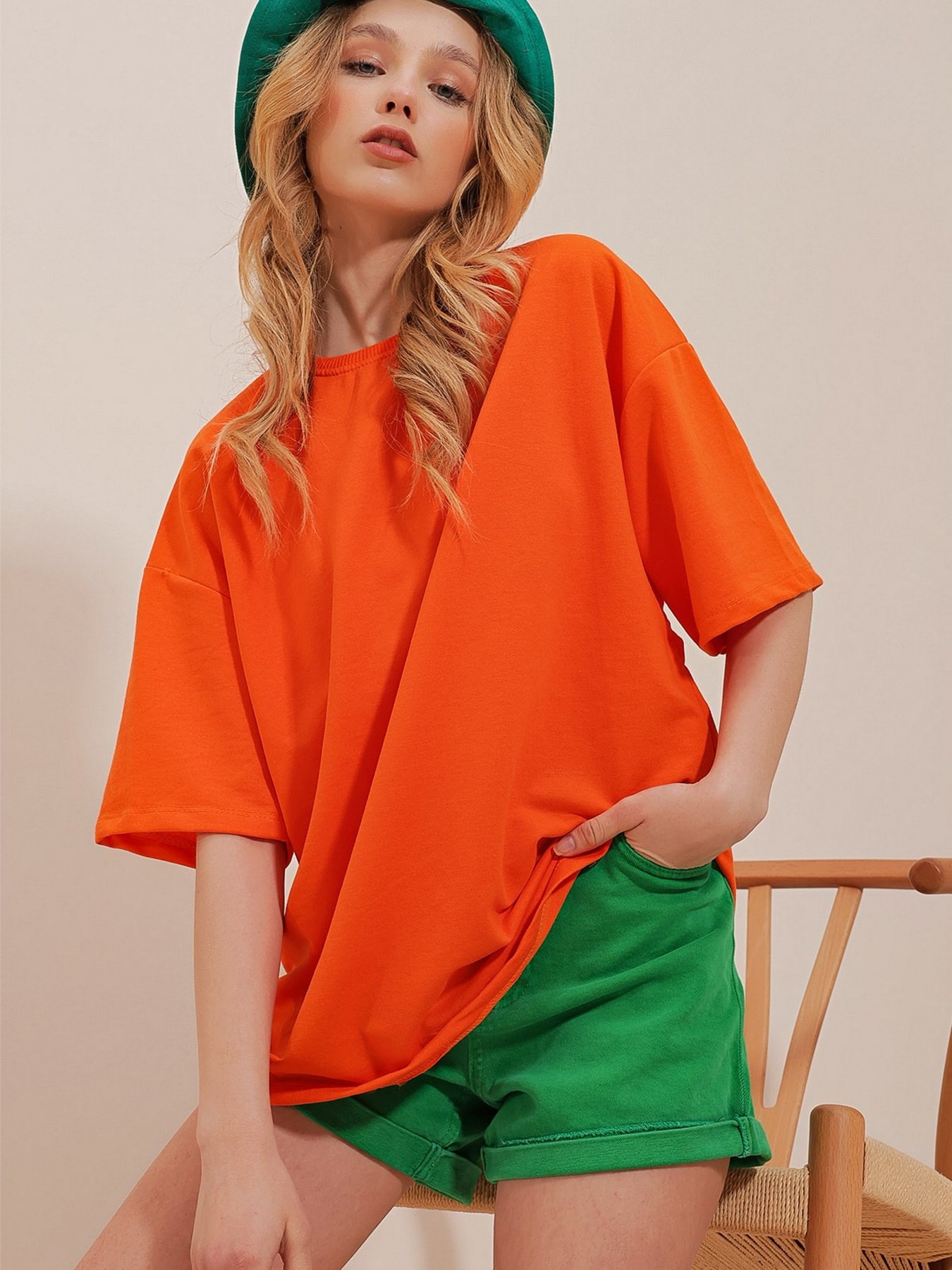 Футболка Trend Alacati Stili модель ALC-X9990TURUNCU Фото