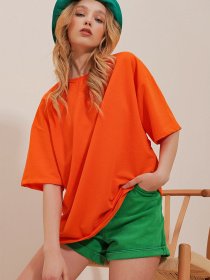 Футболка Trend Alacati Stili модель ALC-X9990TURUNCU Фото