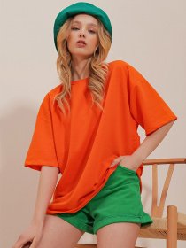 Футболка Trend Alacati Stili модель ALC-X9990TURUNCU Фото