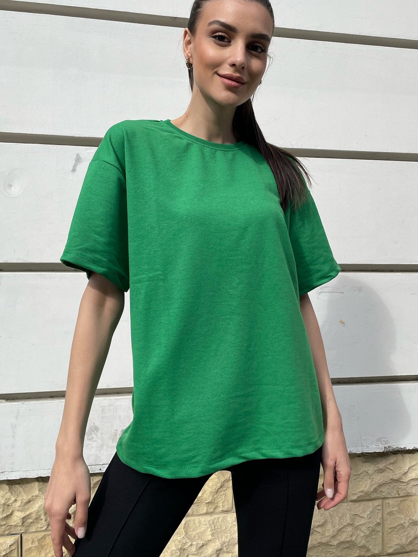 Футболка Trend Alacati Stili модель ALC-X9990YESİL Фото