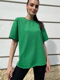 Футболка Trend Alacati Stili модель ALC-X9990YESİL Фото