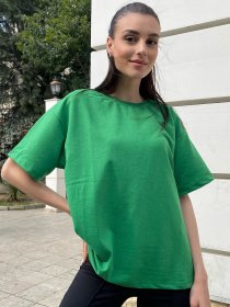 Футболка Trend Alacati Stili модель ALC-X9990YESİL Фото