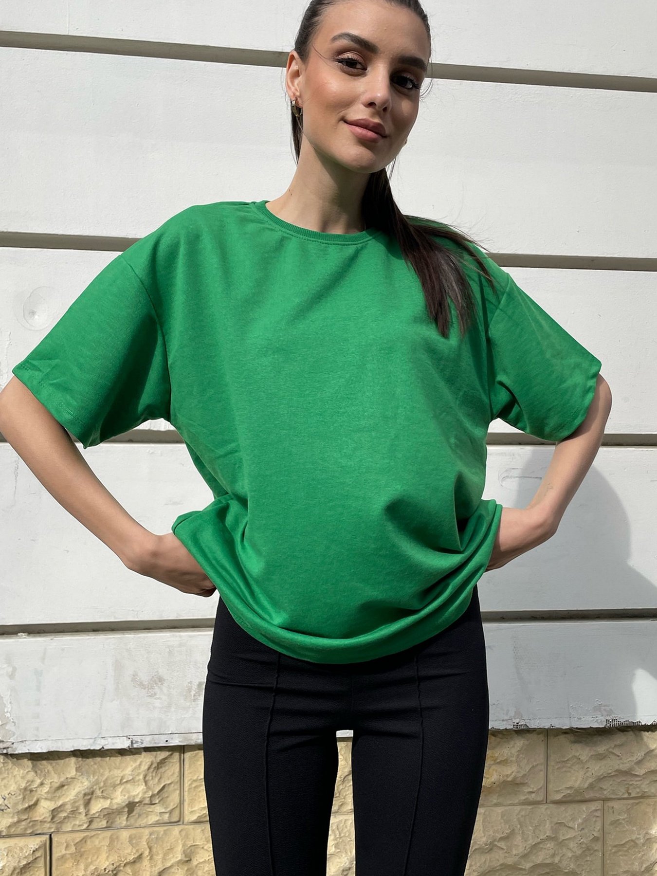 Футболка Trend Alacati Stili модель ALC-X9990YESİL Фото