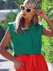 Блуза Trend Alacati Stili модель ALC-767-002/Yesil Фото