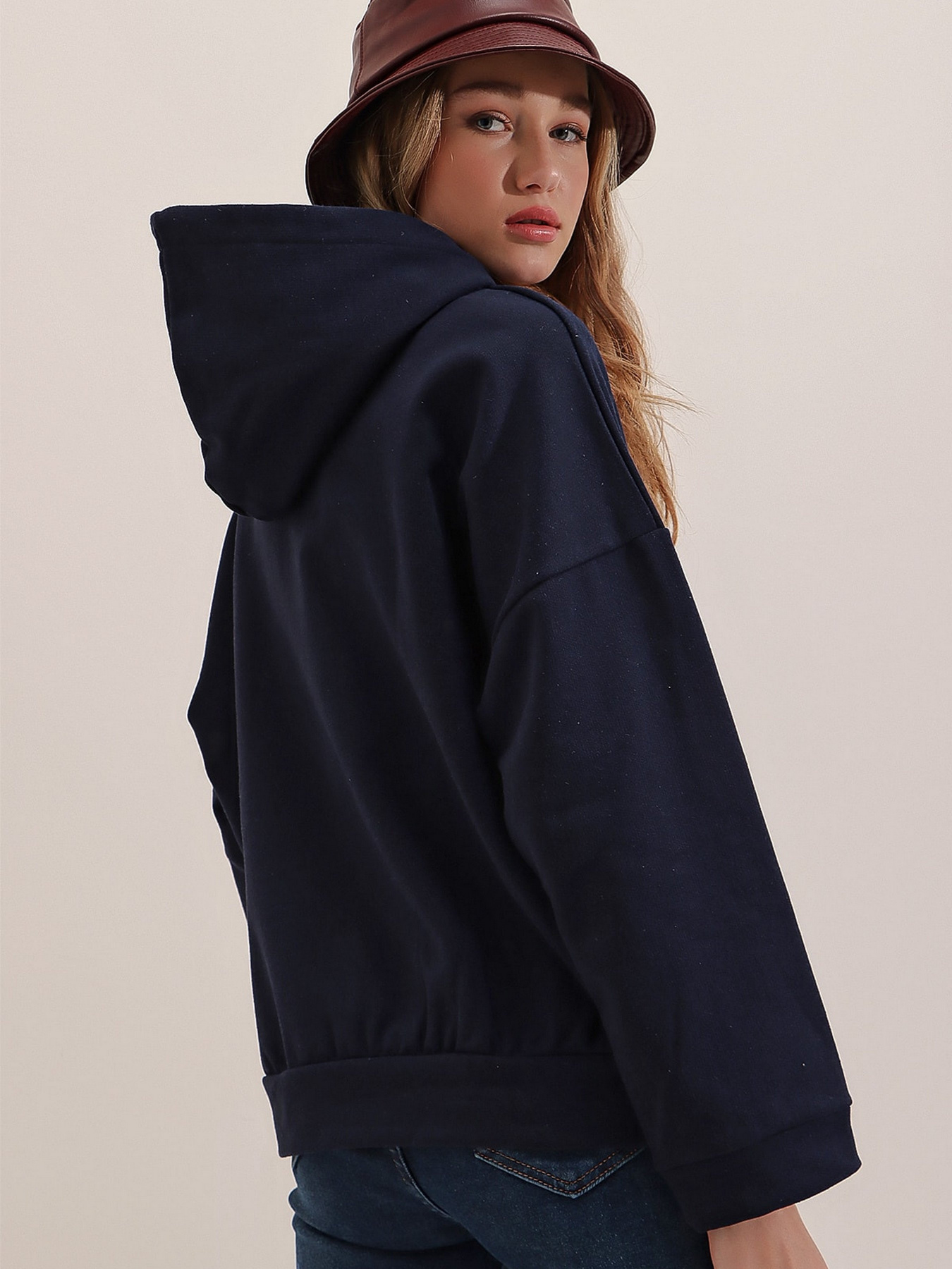 Худі Trend Alacati Stili модель ALC-531-045/LACIVERT Худі Trend Alacati Stili модель ALC-531-045/LACIVERT Фото