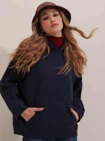 Худі Trend Alacati Stili модель ALC-531-045/LACIVERT Худі Trend Alacati Stili модель ALC-531-045/LACIVERT Фото