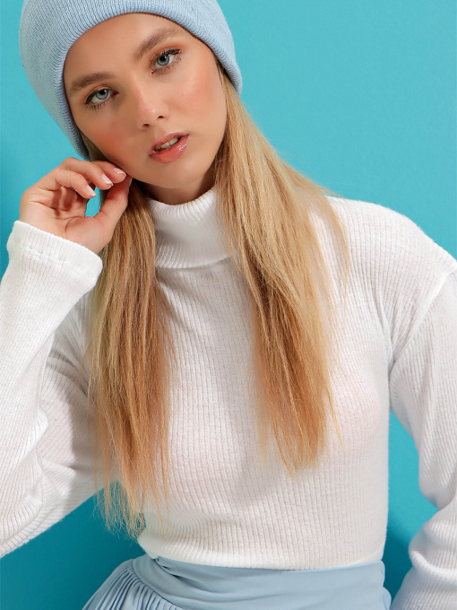 Водолазка Trend Alacati Stili Модель ALC-695-001/Beyaz Фото