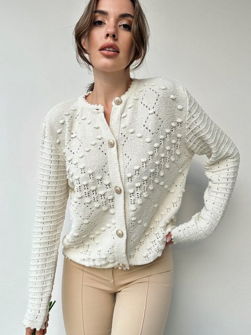 Кардиган Trend Alacati Stili модель ALC-X10003/Ekru Фото