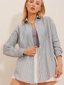 Рубашка повседневная Trend Alacati Stili модель ALC-X10232/Lacivert Рубашка повседневная Trend Alacati Stili модель ALC-X10232/Lacivert Фото