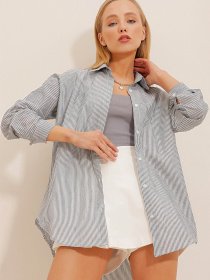 Рубашка повседневная Trend Alacati Stili модель ALC-X10232/Lacivert Рубашка повседневная Trend Alacati Stili модель ALC-X10232/Lacivert Фото