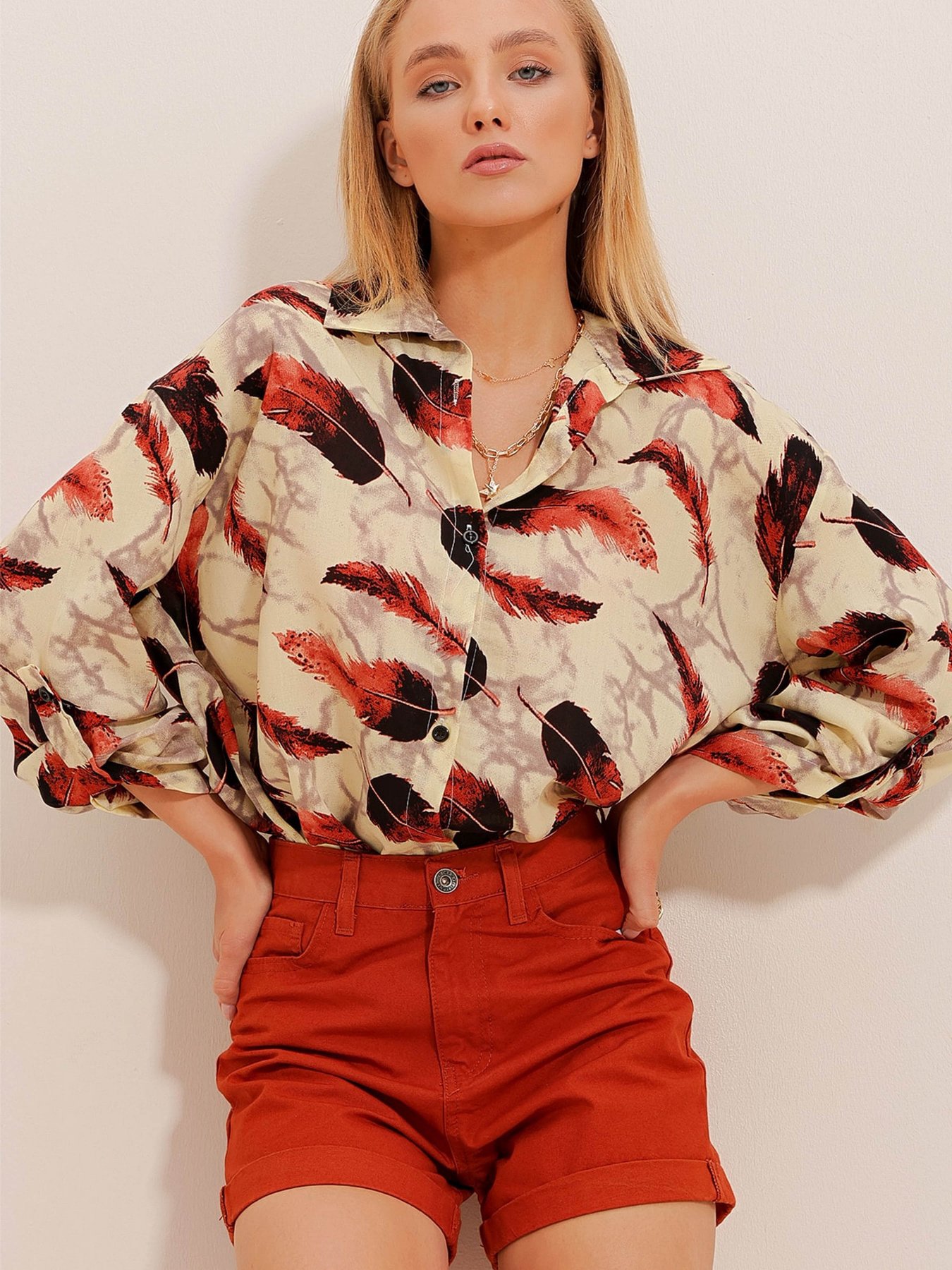 Блуза Trend Alacati Stili модель ALC-X10530/Turuncu Фото