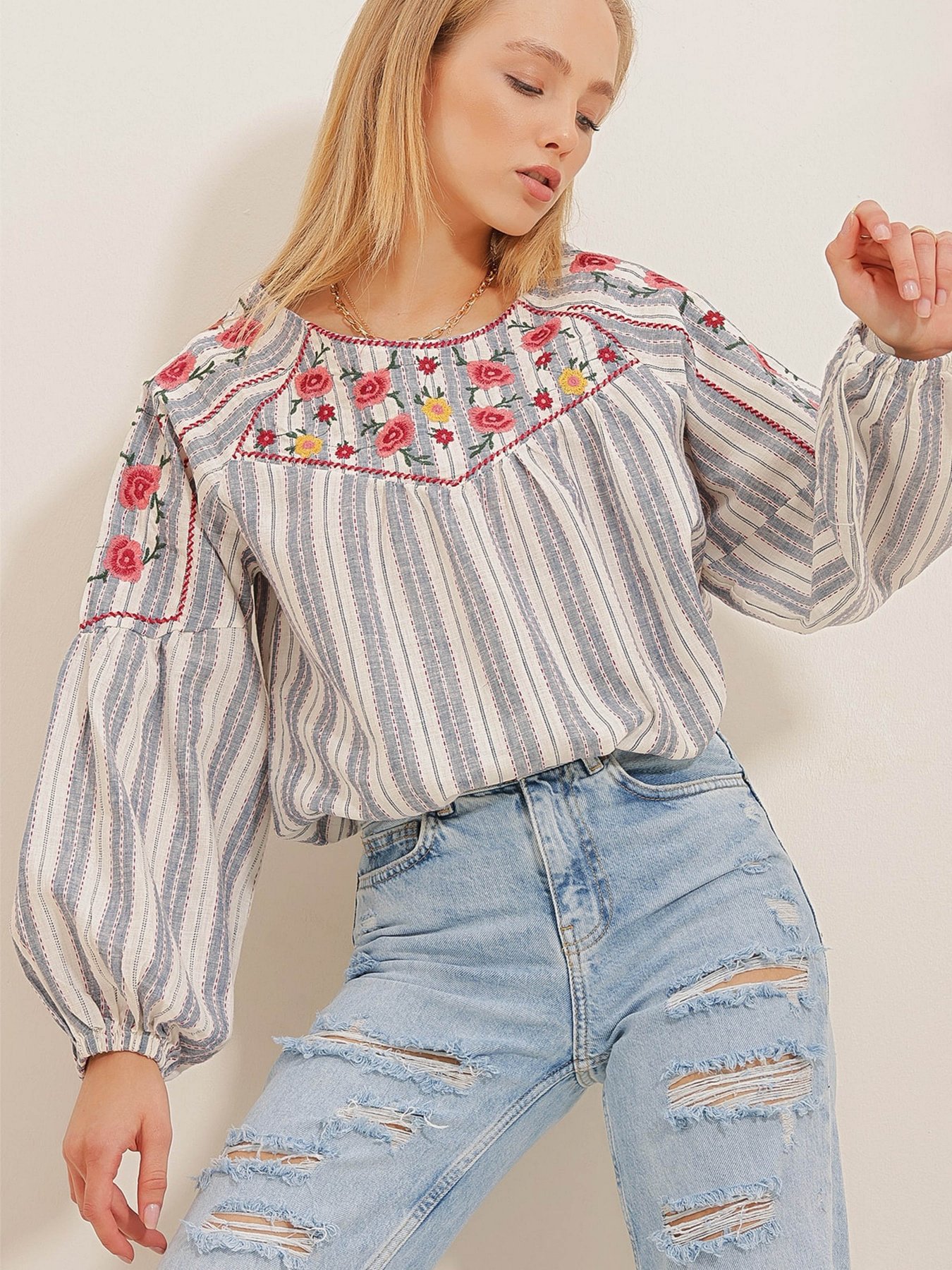 Блуза Trend Alacati Stili модель ALC-X10538/Lacivert Фото