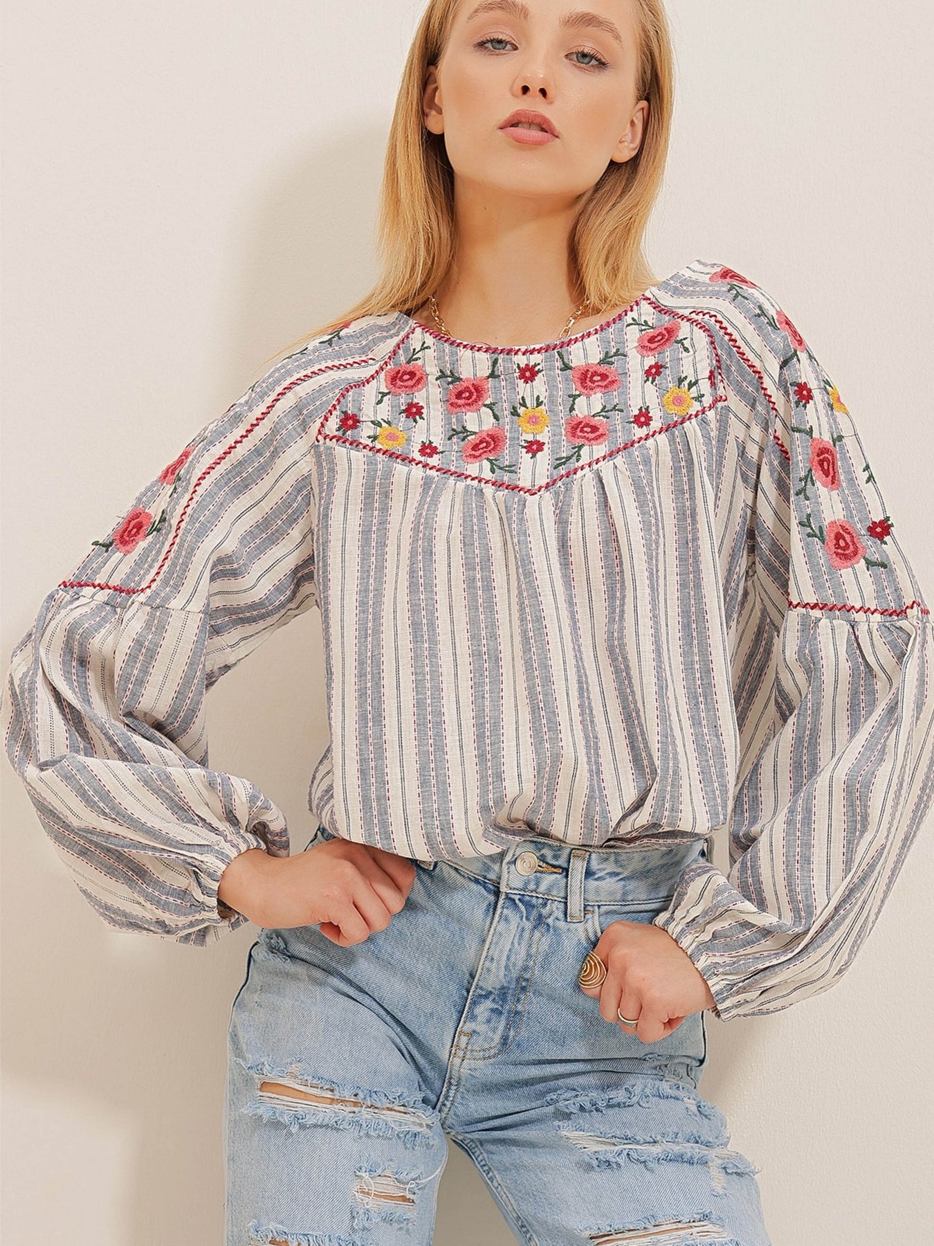 Блуза Trend Alacati Stili модель ALC-X10538/Lacivert Фото