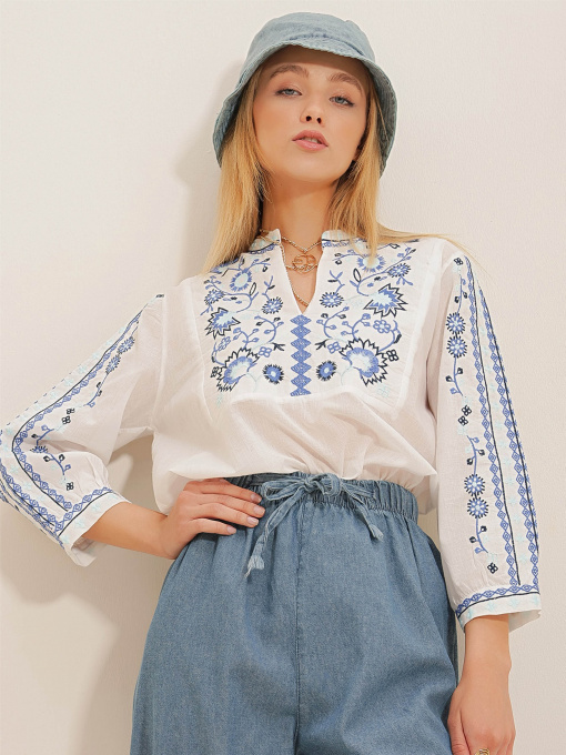 Блуза Trend Alacati Stili модель ALC-X10547/Beyaz Фото