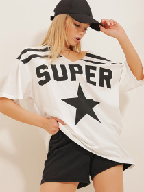 Футболка Trend Alacati Stili модель ALC-X10592/Beyaz Фото