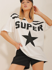 Футболка Trend Alacati Stili модель ALC-X10592/Beyaz Фото