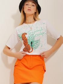 Футболка Trend Alacati Stili модель ALC-X10617/Beyaz Фото