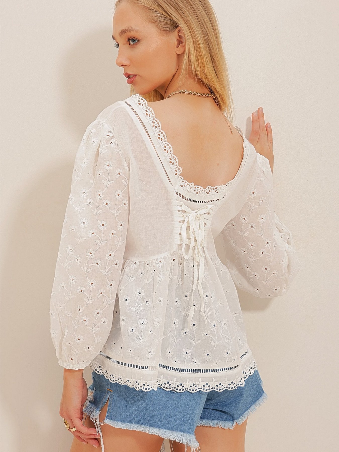 Блуза Trend Alacati Stili модель ALC-X10629/Beyaz Фото