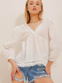 Блуза Trend Alacati Stili модель ALC-X10629/Beyaz Фото