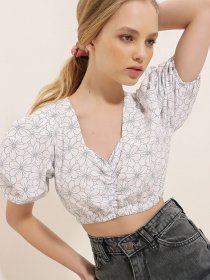 Блуза Trend Alacati Stili модель ALCM-006-001/Beyaz Фото