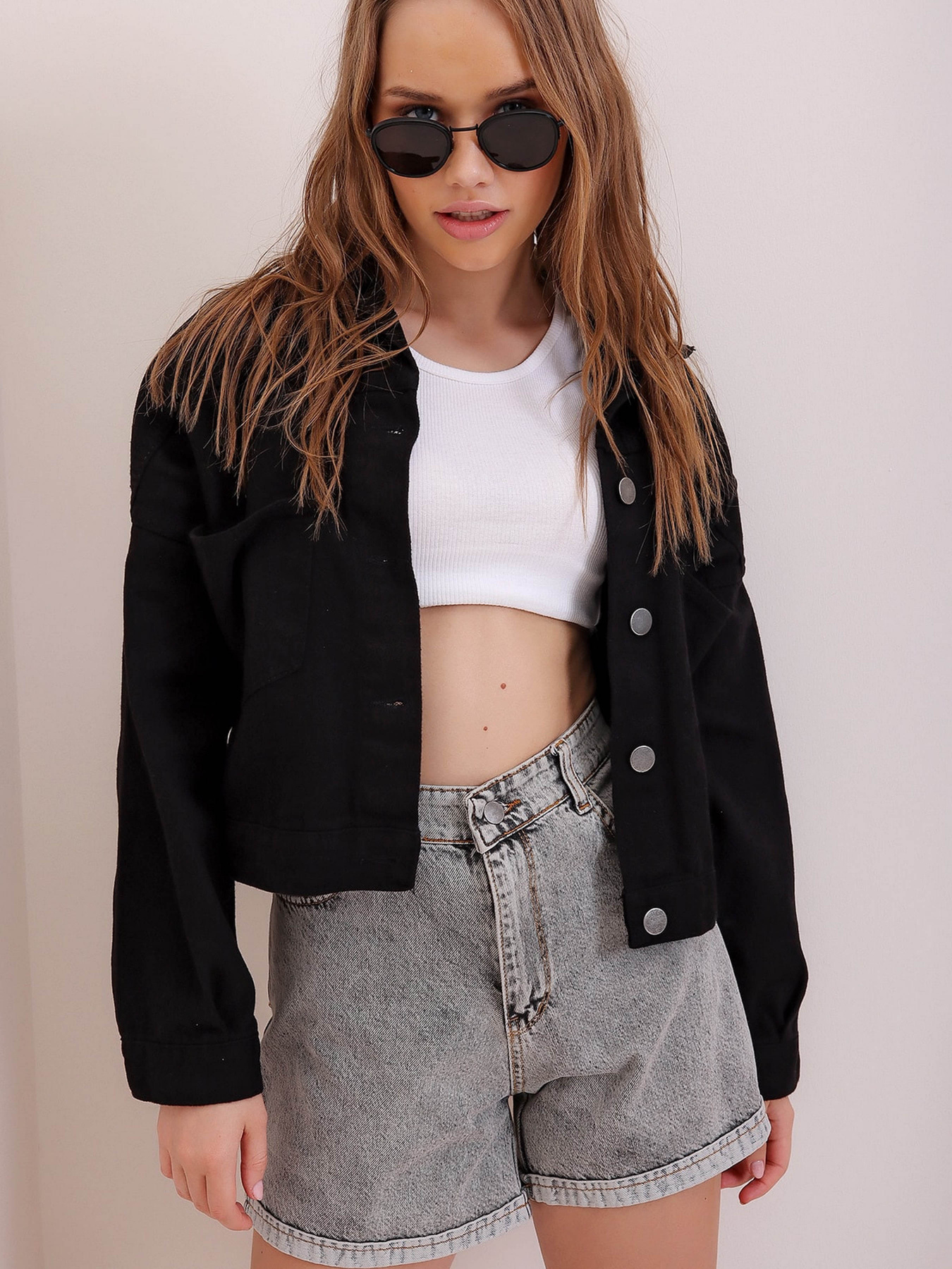 Джинсовая куртка Trend Alacati Stili модель ALC-X3631-RV/SIYAH Фото