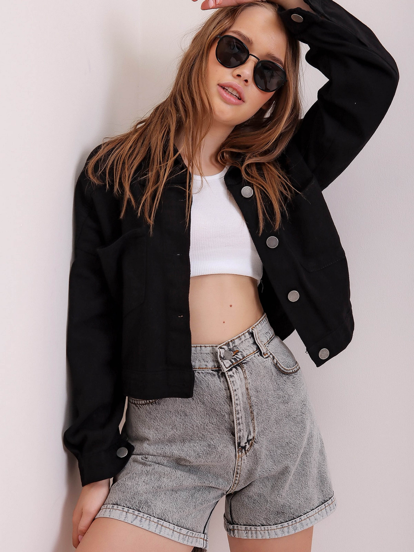 Джинсова куртка Trend Alacati Stili модель ALC-X3631-RV/SIYAH Фото