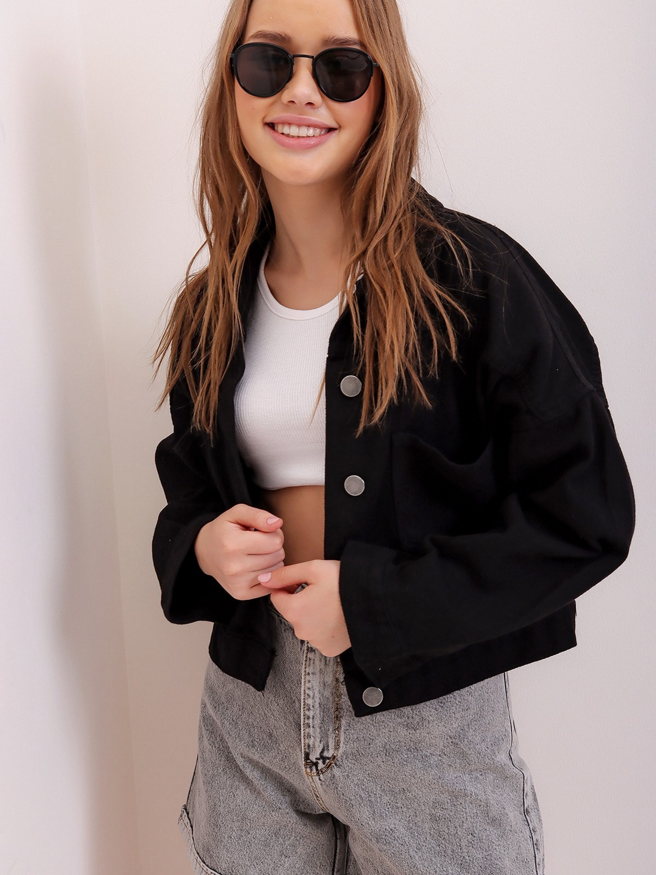 Джинсова куртка Trend Alacati Stili модель ALC-X3631-RV/SIYAH Фото