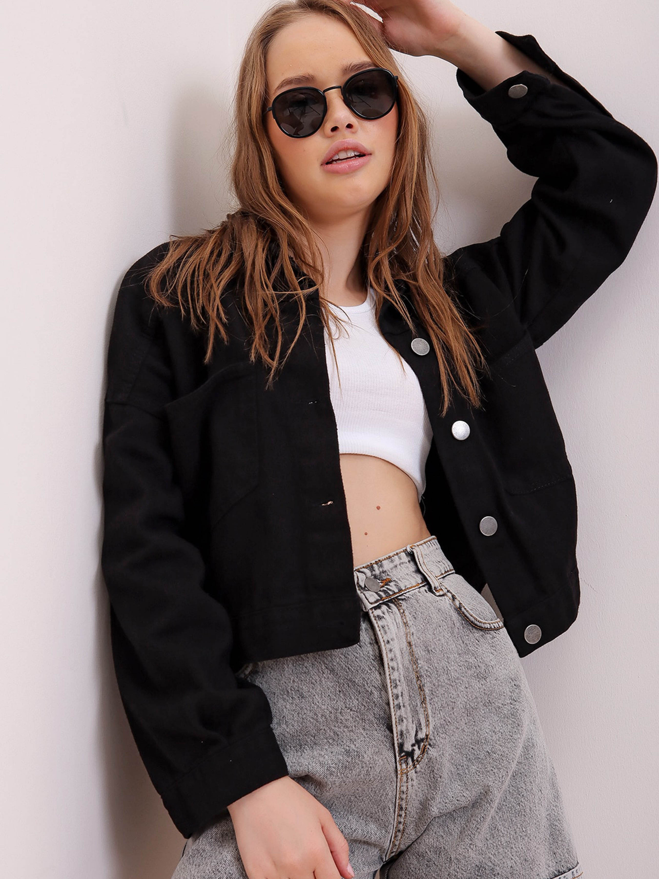 Джинсова куртка Trend Alacati Stili модель ALC-X3631-RV/SIYAH Фото