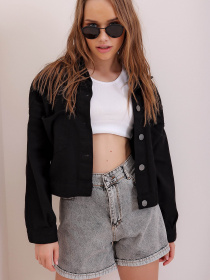 Джинсова куртка Trend Alacati Stili модель ALC-X3631-RV/SIYAH Фото