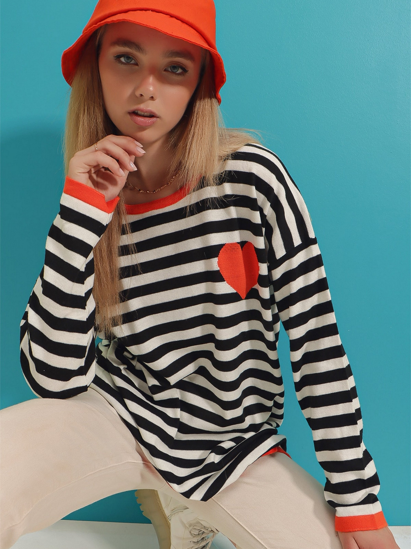 Лонгслив Trend Alacati Stili модель ALC-X6931/TURUNCU Фото