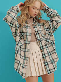 Рубашка Trend Alacati Stili модель ALC-X7142/KOYU BEJ Фото