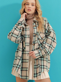 Рубашка Trend Alacati Stili модель ALC-X7142/KOYU BEJ Фото