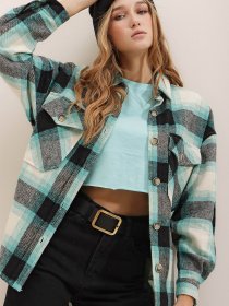 Рубашка повседневная Trend Alacati Stili модель ALC-X7142/MINT Фото