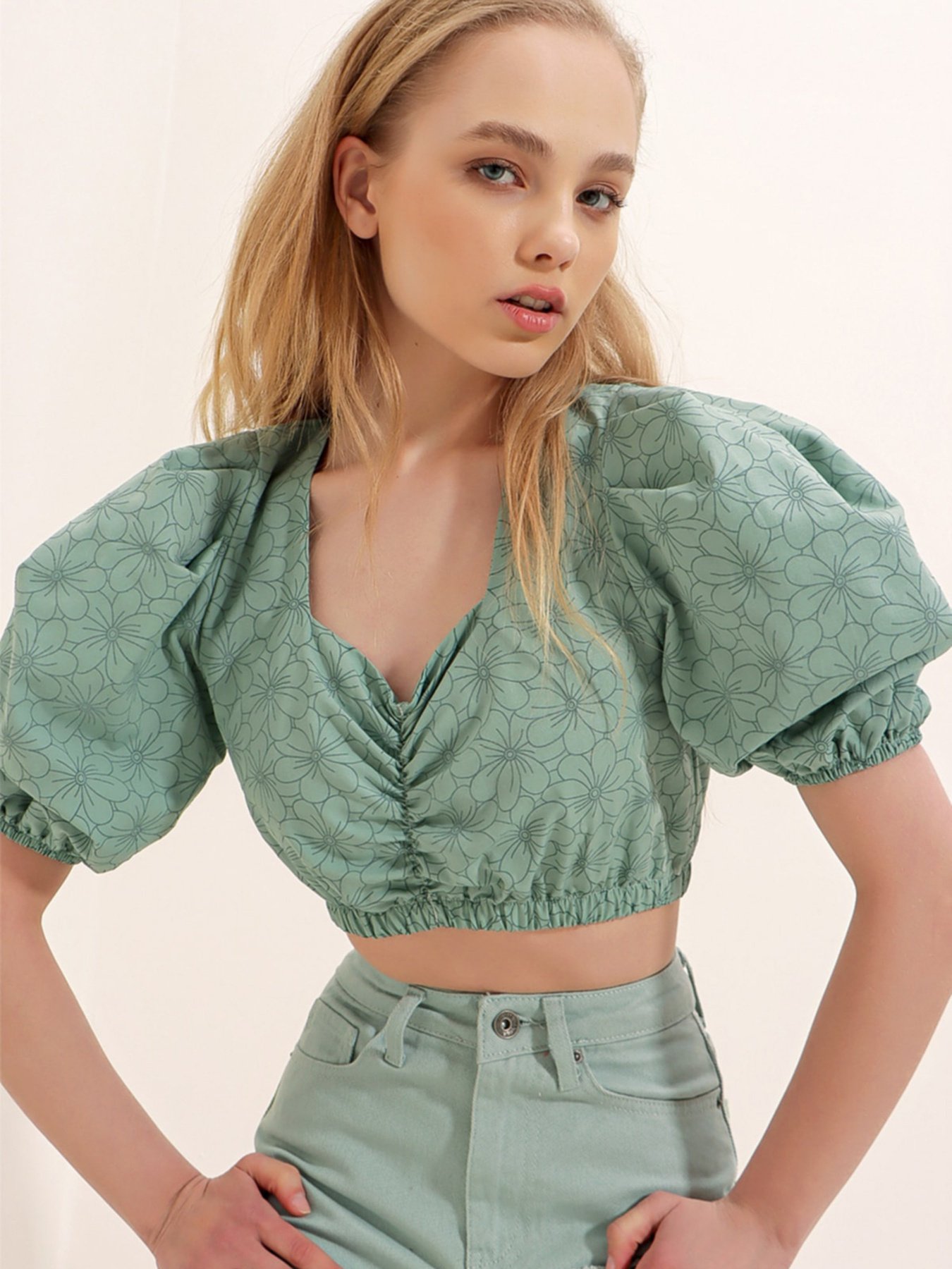 Блуза Trend Alacati Stili модель ALCM-006-001/Cagla Yesili Фото