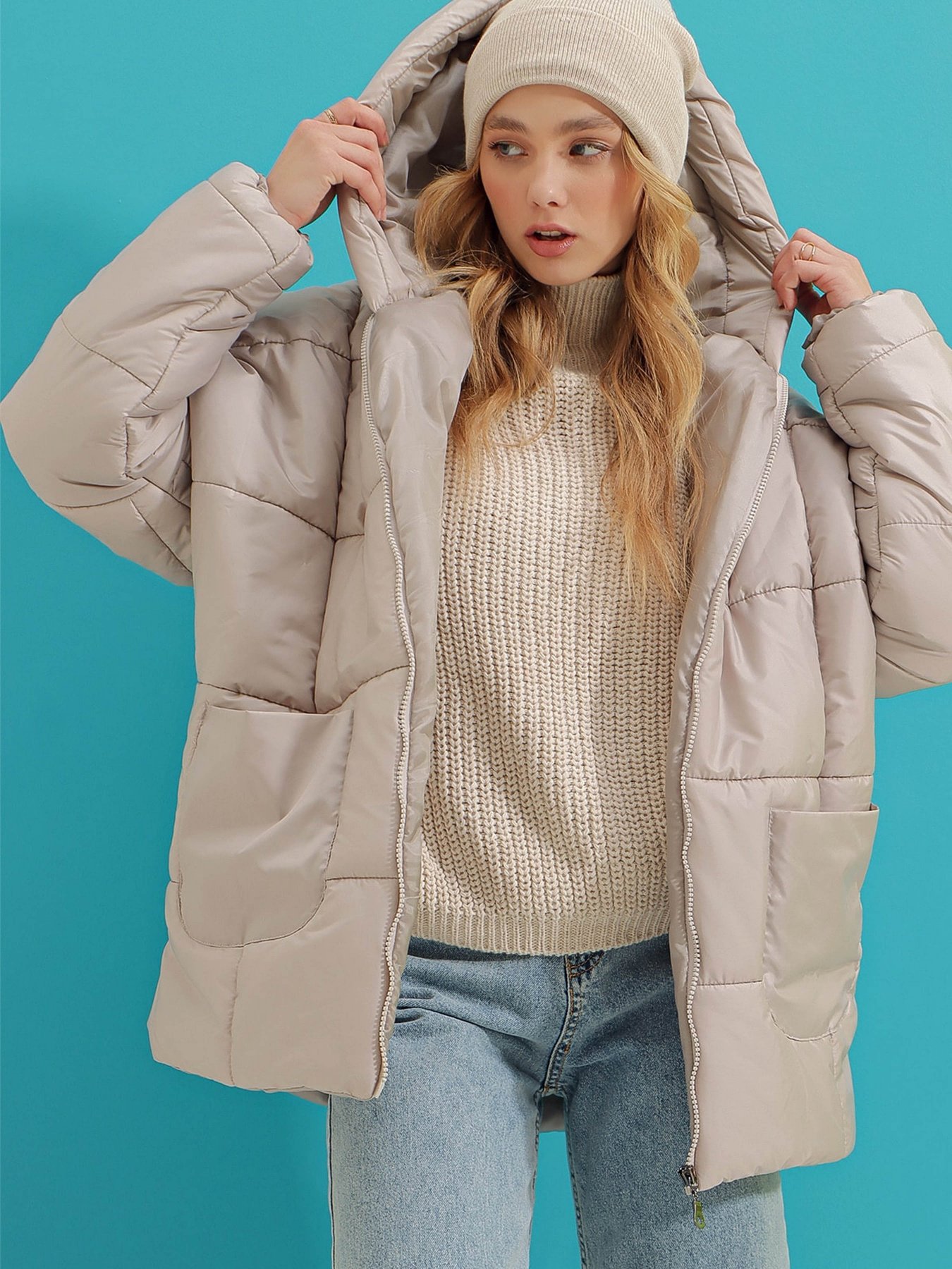 Зимова куртка Trend Alacati Stili модель ALC-X7365/GRI Фото