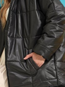 Зимова куртка Trend Alacati Stili модель ALC-X7365/PARLAK SIYAH Фото