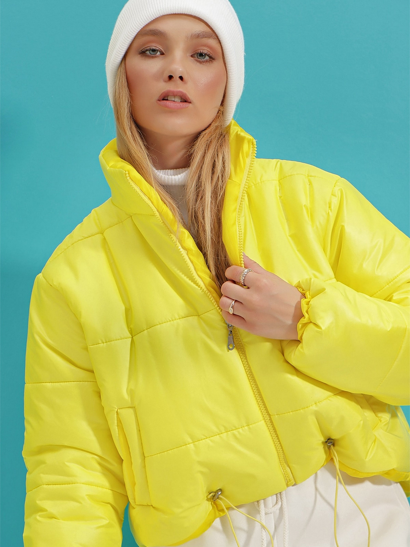 Демісезонна куртка Trend Alacati Stili модель ALC-X7684/ACIK SARI Демісезонна куртка Trend Alacati Stili модель ALC-X7684/ACIK SARI Фото