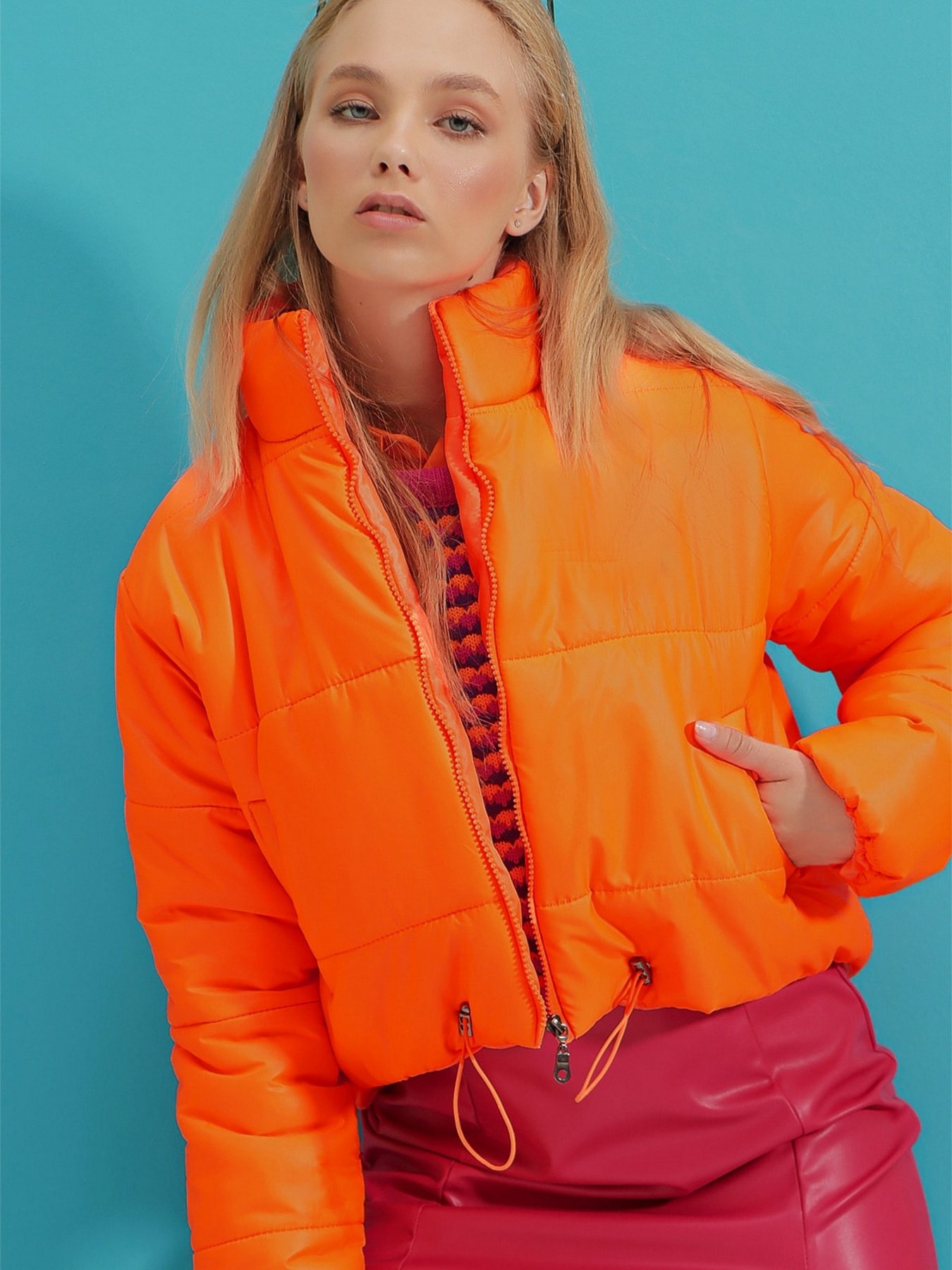 Демісезонна куртка Trend Alacati Stili Модель ALC-X7684/ACIK TURUNCU Фото